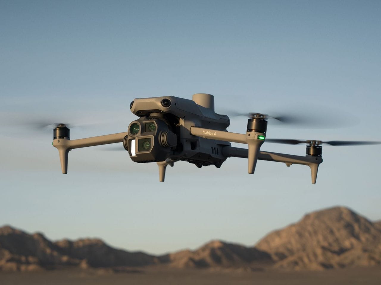 Inspection drone in flight